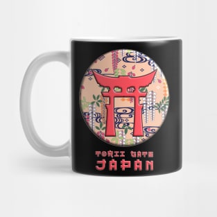 Torii Gates Japanese Sacred Shinto Shrine Japan Floral Pattern Chrysanthemum Cherry Blossom 59 Mug